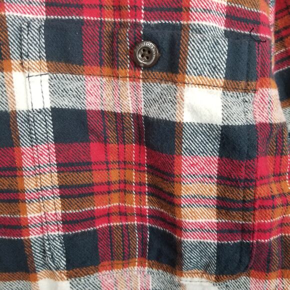 Rainforest Men's 100% Cotton Plaid Flannel Button Up Shirt Size Large - Picture 4 of 7